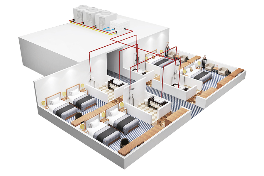 Air energy hot water solution